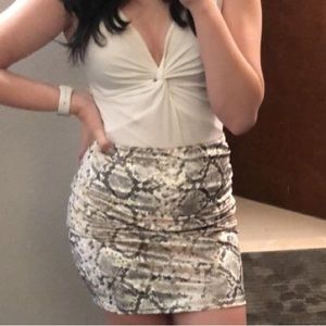 Shine/sparkle velvet snake skin skirt